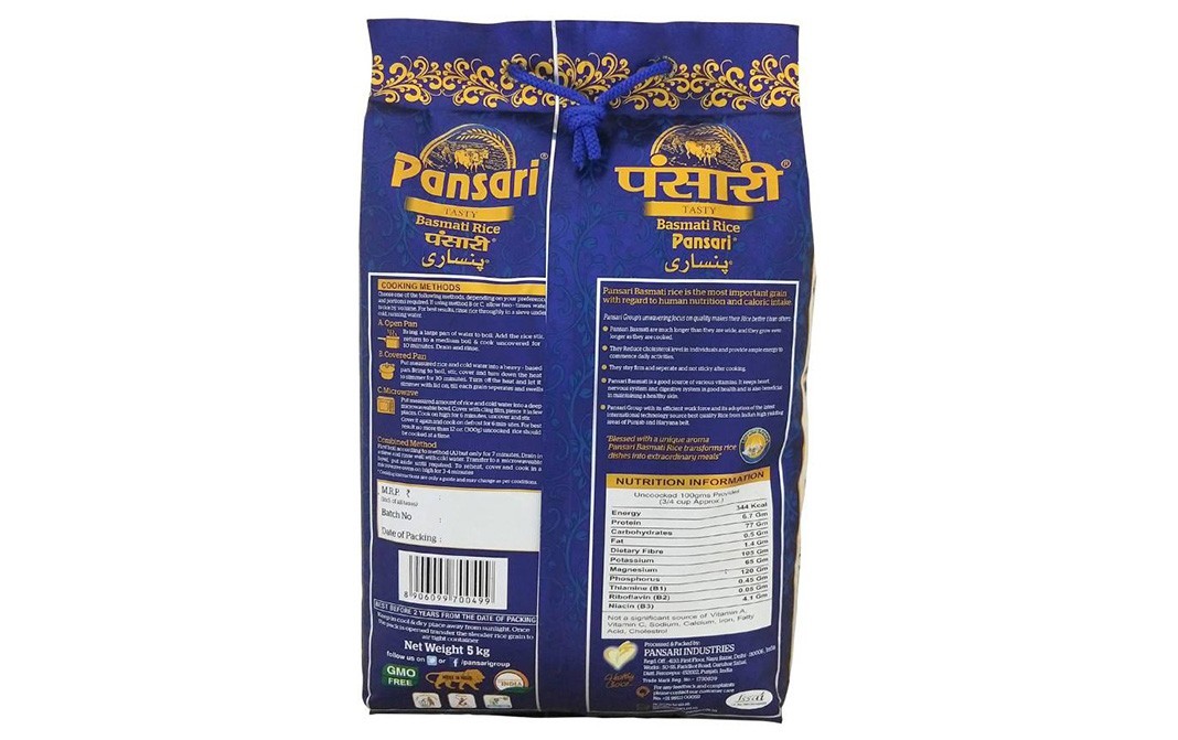 Pansari Tasty Basmati Rice    Pack  5 kilogram